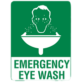 Aero Healthcare Small Metal Emergency Eyewash Sign 30 x 22.5cm